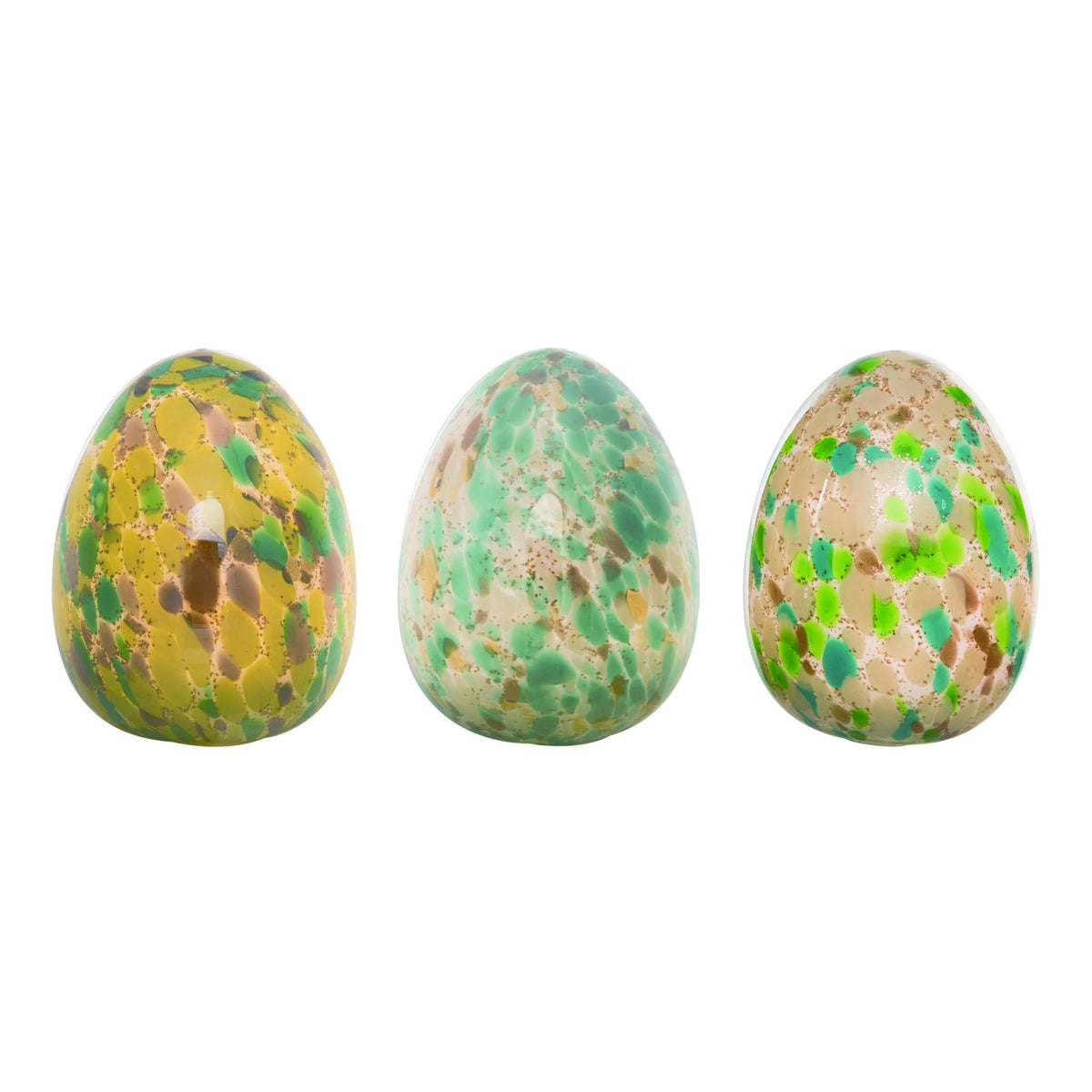 Glass Light Up Confetti Egg Decor 3 Asst Transpac Brands