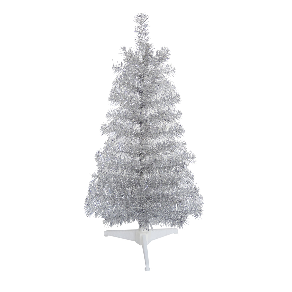 Medium Silver Tinsel Mini Tree – Transpac Brands