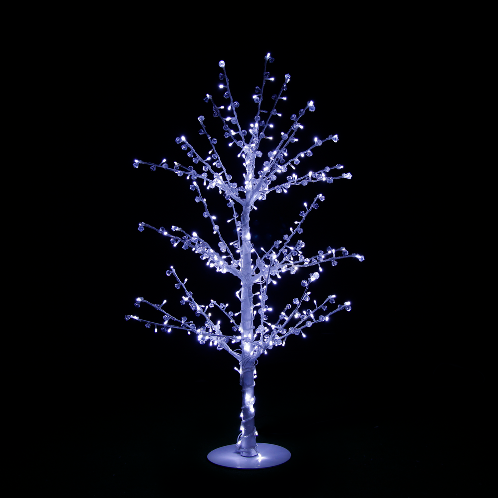 Trans Pc Led 4' Crystal LED Tree - 268 White LED Lights – Transpac Brands