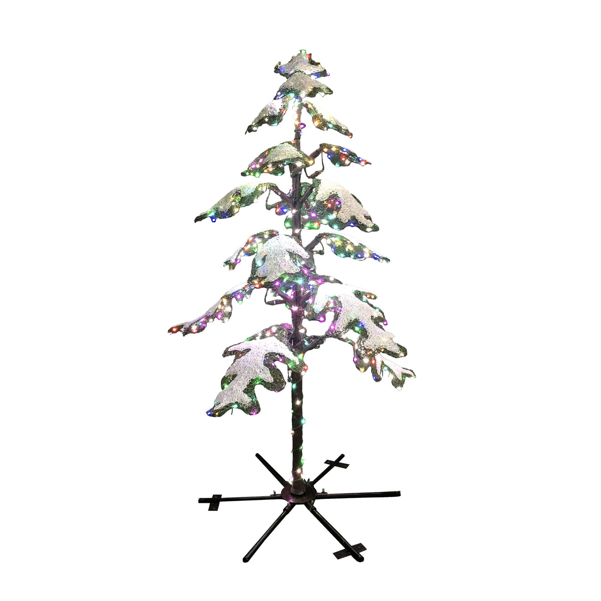 6FT LED GREEN W SNOW TREE RGB 581 LED LIGHTS Transpac Brands