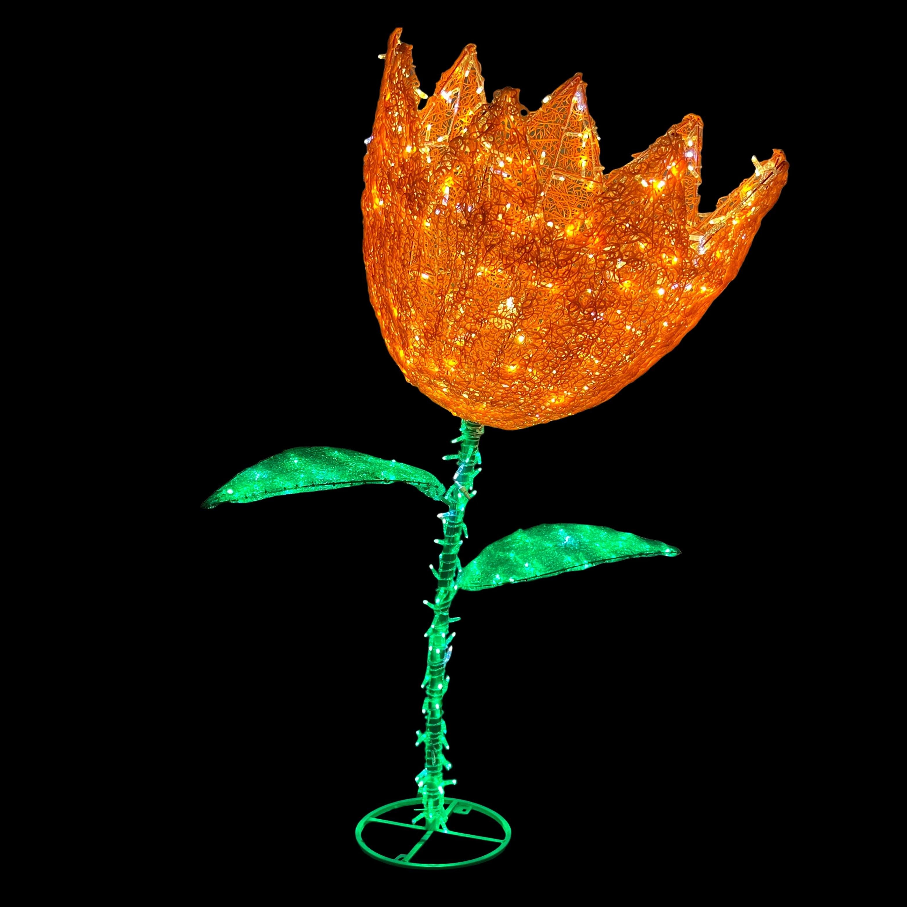 Trans Pc Led 6' LED Outdoor Org. Tulip Standing Flower - 1200 L – Transpac Brands