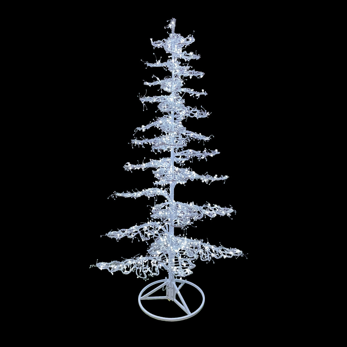 15' Ontario LED Alum White tree w/ crystal bead chain 2754 ww led ...