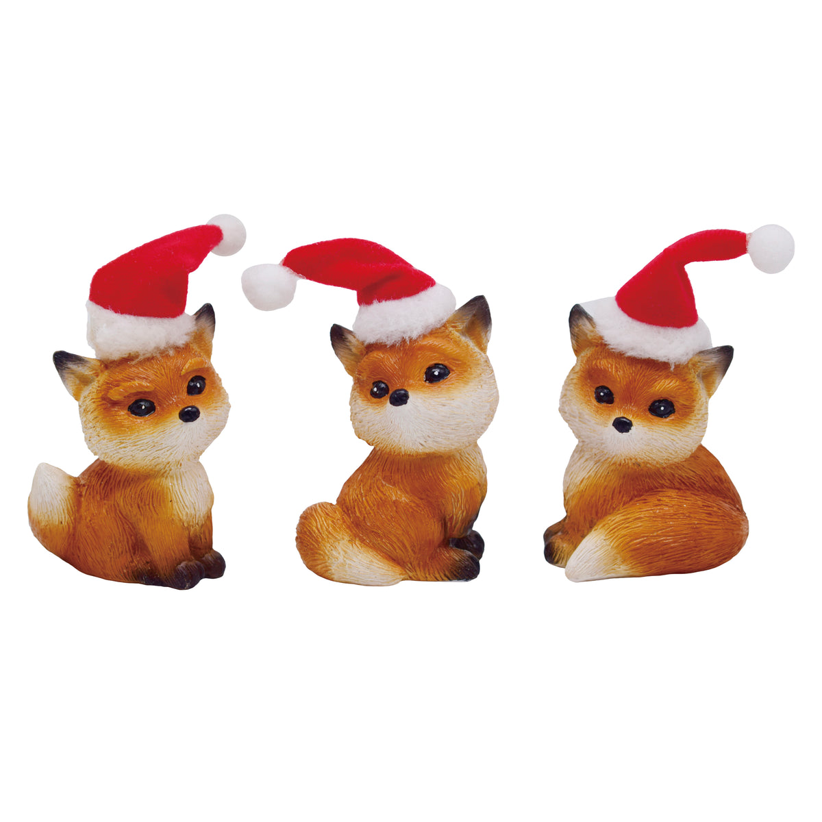 Small Resin Holiday Foxes (Assortment of 3) – Transpac Brands