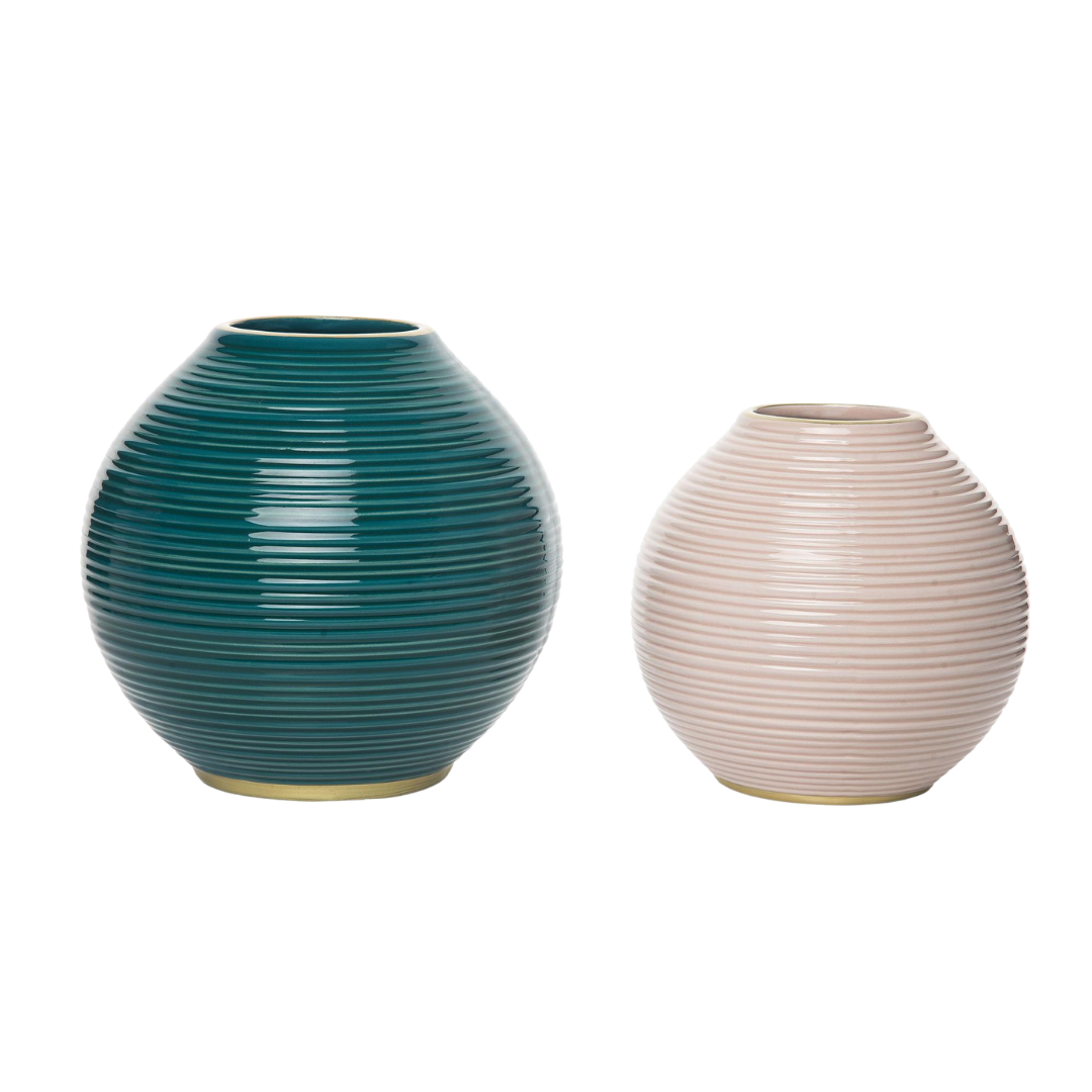 Dol Ribbed Vase S/2 – Transpac Brands