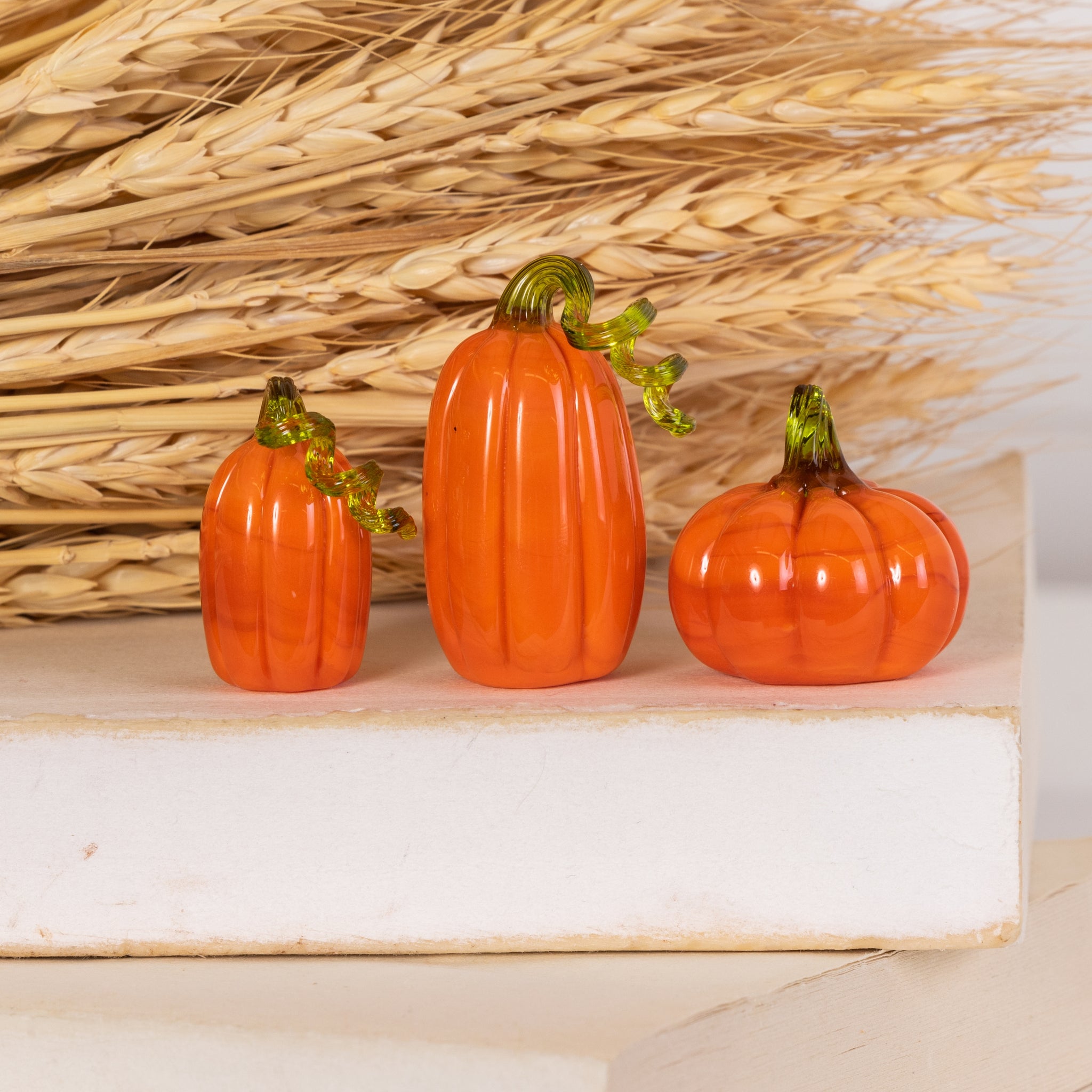 Glass Mini Orange Pumpkins S/3 – Transpac Brands