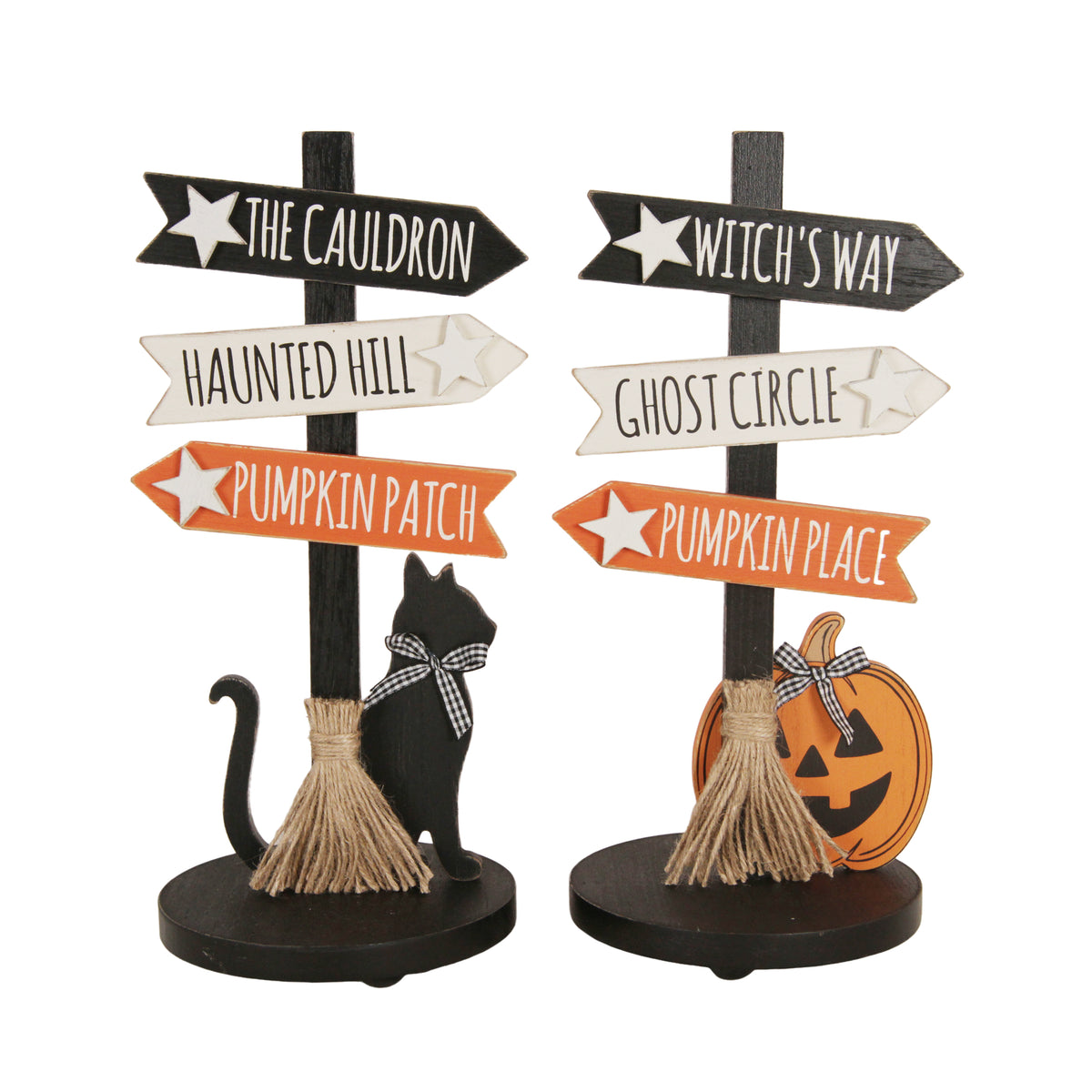 MDF Lg Broom Direction Standing Sign 2 Asst – Transpac Brands