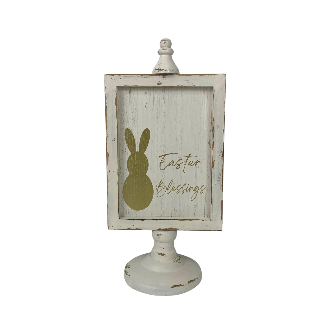 Wood Easter Blessings Table Sign Stand – Transpac Brands