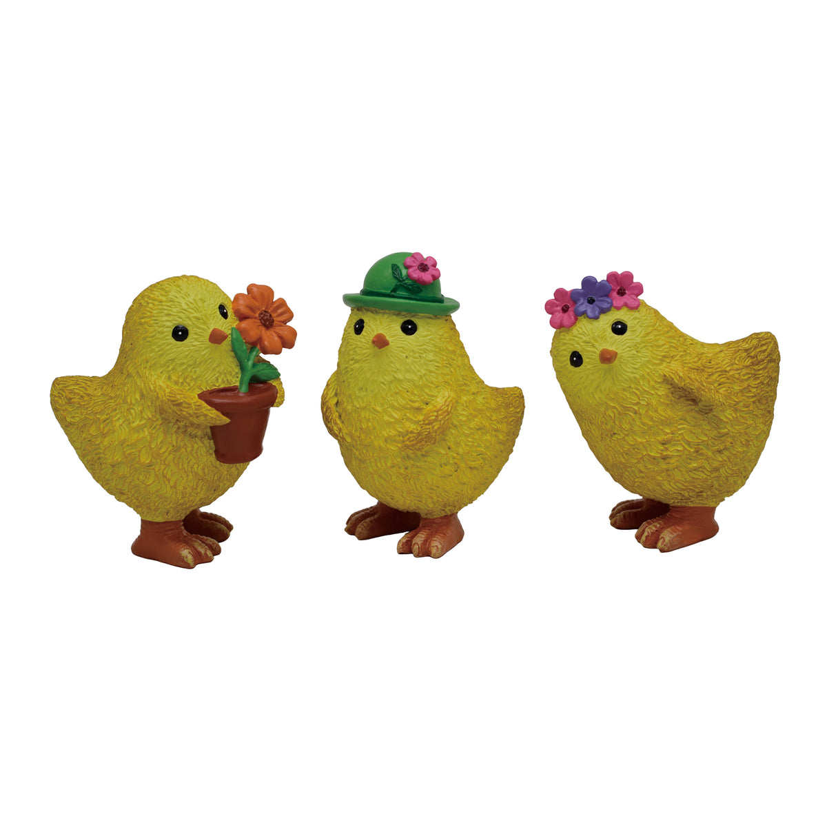 Spring Chick Product Mini Resin Spring Chicks (Assortment of 3) – Transpac Brands