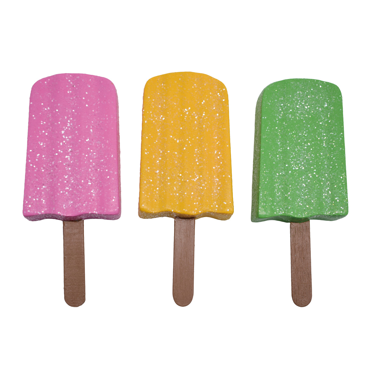 Resin Glitter Popsicle Figurine (Assortment of 3) – Transpac Brands