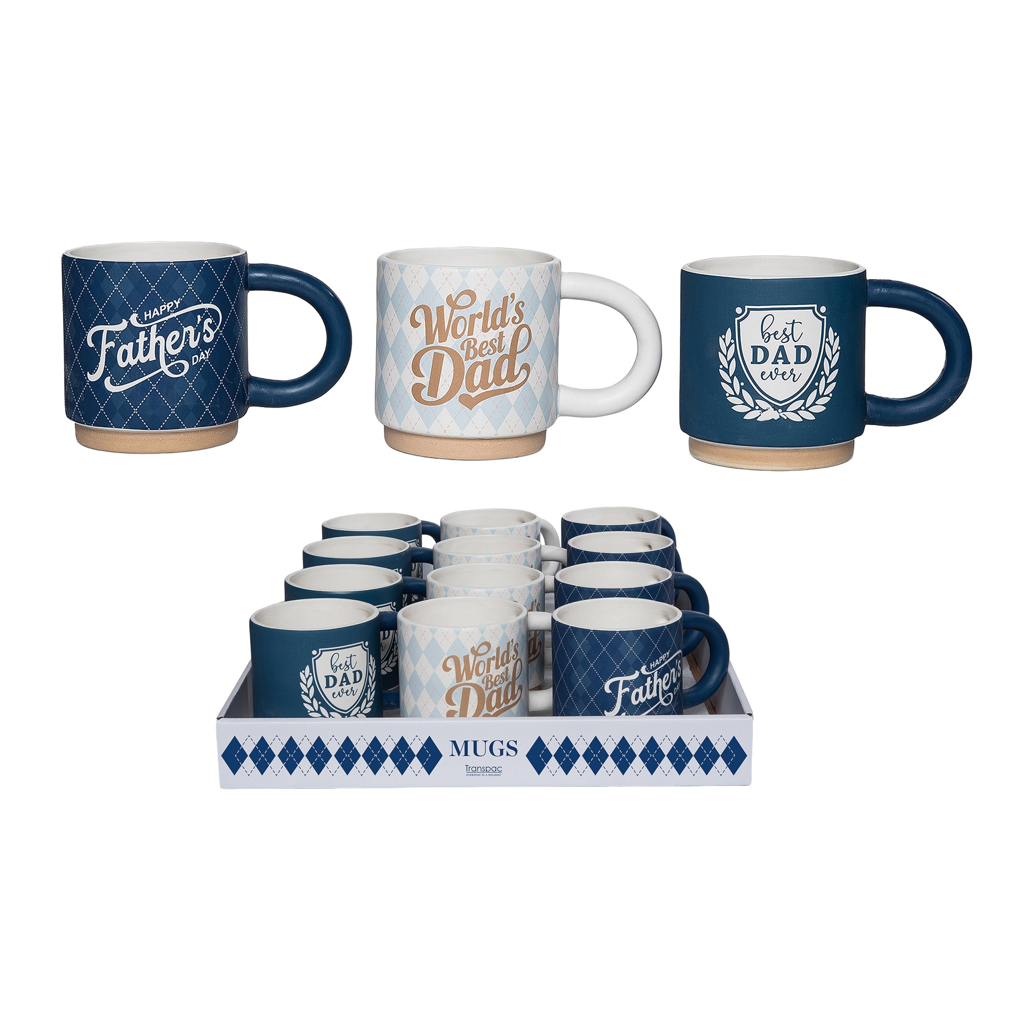 Ceramic Dad Mug - 3 Styles/4 each/12 in PDQ – Transpac Brands