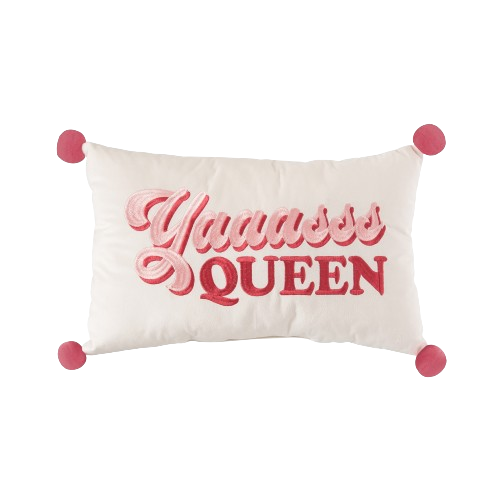 Yaaasss Queen Lumbar Velvet Pillow – Transpac Brands